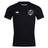 Black short-sleeved ICRON Club Dry Tee by Canterbury featuring a brand logo and a shield-shaped rugby club emblem on the chest.