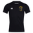 The Spartan Youth Rugby Club Dry Tee by EMB Canterbury is a black, short-sleeved performance shirt with a "Spartan Rugby" left chest logo and "Canterbury" right chest logo, designed for breathability during workouts.