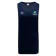 The NC Rugby Academy - Megalodons Club Dry Singlet by EMB Canterbury is a navy blue sports tank with Vapodri Technology and Megalodons logos—ideal athletic wear for peak performance.