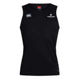 The Eastside Lions Club Dry Singlet by EMB Canterbury is a black sleeveless sports jersey that showcases the Canterbury logo on the front and "Eastside Lions Youth Rugby" on the upper left. It features Vapodri Technology for enhanced comfort and performance, making it a standout piece from the Canterbury Club Dry Singlet collection.