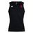 The SUNY Maritime Club Dry Singlet by EMB Canterbury is a black, sleeveless athletic top adorned with the iconic Canterbury logo on the right shoulder and a pink skull emblem on the left chest. This gear is equipped with Vapodri Technology to ensure you stay cool and comfortable.