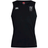 Black sleeveless Cal Lutheran University Club Dry Singlet by Canterbury athletic tank top featuring a white sports crest on the chest.