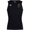 Black Aging Alabama Rugby Players Club Dry Singlet by Canterbury featuring an Alabama state silhouette logo with a graphic of a person in a hat and the letters “FARP”.