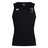 The Spartan Youth Rugby Club Dry Singlet by EMB Canterbury is sleeveless and black with Vapodri Technology, featuring a white Canterbury logo on the right chest and a yellow Spartan Athletics logo on the left. Ideal for athletic gear fans.
