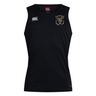 Experience ultimate performance in the Hornets Rugby Club 1977 Club Dry Singlet by Canterbury. This sleek black, sleeveless athletic jersey is made with high-performance Vapodri Technology for maximum comfort. It features a white EMB Canterbury logo on the right chest and an embroidered yellow and black badge on the left reading "Hornets Rugby Club 1977." Elevate your athletic wardrobe with this essential piece of gear.