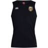 The RVA T.R.C. Club Dry Singlet by EMB Canterbury is an athletic tank top featuring Vapodri Technology, with the Canterbury logo on the right chest and an RVA Rugby badge on the left chest—ideal gear for peak performance.