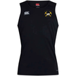 Black Mother Lode Club Dry Singlet by Canterbury featuring a logo on the left chest with the text “Mother Lode Rugby” centered around two crossed pickaxes and a rugby ball.