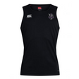 The Cypress Warriors Men's Rugby Club Dry Singlet by EMB Canterbury features Vapodri Technology, a white Canterbury logo on the right chest, and a purple and white team logo on the left—ideal for athletic gear fans.