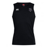 The Cypress Warriors Men's Rugby Club Dry Singlet by EMB Canterbury features Vapodri Technology, a white Canterbury logo on the right chest, and a purple and white team logo on the left—ideal for athletic gear fans.