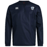 The Milwaukee Barbarians Rugby Club Vaposhield Contact Top by EMB Canterbury is a navy blue, water-repellent, long-sleeve rugby training top featuring the Canterbury logo on the right chest and club crest on the left.
