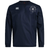 The New Saint Andrews College Club Vaposhield Contact Top by EMB Canterbury is a navy long-sleeve athletic pullover featuring the white “New Saint Andrews RFC” and crest on the left chest, the Canterbury logo on the right chest, and advanced Vaposhield technology for superior water resistance—shown against a white background.