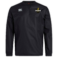 The Chicago Riot Club Vaposhield Contact Top by EMB Canterbury is a black, water-repellent pullover with the club crest and Canterbury logo on the chest—ideal for training or casual wear.