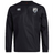 The South Orange County Raptors Club Vaposhield Contact Top by EMB Canterbury is a black, long-sleeve sports jacket featuring a white Canterbury logo on the right chest and a shield emblem with a bird on the left chest. Designed as a water-repellent training top, this contact top is perfect for rugby club sessions in wet weather.