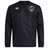Black long-sleeved ICRON Club Vaposhield Contact Top by Canterbury featuring a brand logo on the right chest and a shield emblem with a rugby ball on the left.