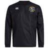 Black Winchester Cannons Club Vaposhield Contact Top by EMB Canterbury featuring the Canterbury logo on the right chest and a crest with "Manchester" and "Canterbury" on the left chest.