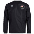 Introducing the Society of Iowa Rugby Referees Club Vaposhield Contact Top by EMB Canterbury—a black long-sleeve top featuring Vaposhield technology, with the white Canterbury logo on the right chest and a round floral Society of Iowa Rugby Referees emblem on the left chest.