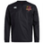 Introducing the Godzilla Rugby Football Club Club Vaposhield Contact Top by EMB Canterbury—a black long-sleeve rugby training pullover featuring the Canterbury logo on the right chest and a striking red Godzilla graphic with “GODZILLA” text on the left chest. Perfect for fans of custom rugby apparel, this top delivers iconic style and comfort.