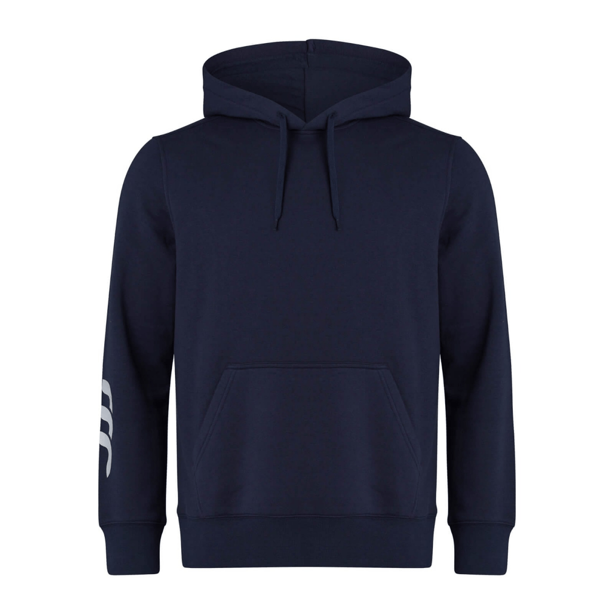 A Canterbury Club Hoodie with a white logo on it.