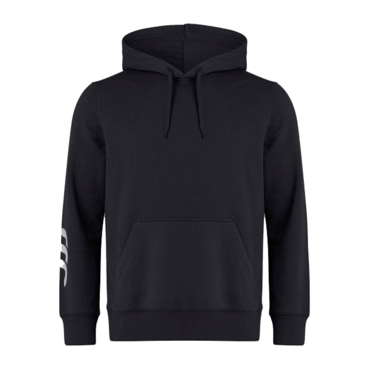 A Canterbury Club Hoodie with a white logo on it.
