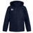 Navy blue Canterbury Club Vaposhield Full Zip Rain Jacket featuring a front zipper, side pockets, and white "Canterbury" logo on the chest. This jacket is designed with VapoShield Technology to ensure it remains water resistant in wet conditions.