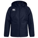 A Canterbury Club Vaposhield Stadium Jacket with a white boat on it.