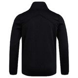 Back view of the EMB Canterbury Canada Club Shield 1/4 Zip Training Top in plain black with a collar, made from bonded fleece, shown against a white background.