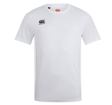 A Canterbury Club Dry Tee with a black and red logo on the chest.