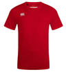 A red Canterbury Club Dry Tee with a white logo on the chest.