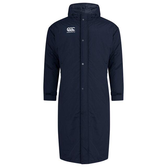 A Canterbury Club Vaposhield Subs Jacket with a hood and a hood on.