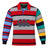 Canterbury Uglies Long Sleeve Rugby Jersey featuring a multi-colored striped pattern and a large grey logo on the chest.