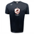 The West Potomac RFC Tempo Vapodri T-Shirt by WRS Canterbury is a black short-sleeve tee featuring a white and maroon "West Potomac Rugby" crest and logo, crafted for athletic performance with moisture-wicking fabric.