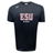 The East Stroudsburg University Tempo Vapodri T-Shirt by WRS Canterbury is a black athletic tee with "ESU RUGBY" in red and white on the chest, plus a Canterbury logo on the right shoulder. Its Vapodri tech keeps you dry and comfortable during intense matches.