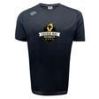 Stay cool on and off the field in the Chicago Riot Tempo Vapodri T-Shirt by WRS Canterbury, a black short-sleeve tee with gold fist and club logo on the chest plus a white Canterbury logo on the shoulder. Moisture-wicking for maximum comfort.