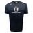 Front view of the Highlanders Rugby NC Tempo Vapodri T-Shirt by Canterbury in black, showcasing a white sword and shield logo with "Highlanders Rugby" printed on the chest, incorporating VapoDri technology.