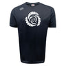 The Missoula All-Maggots Tempo Vapodri T-Shirt by WRS Canterbury features a striking white spiral design made of oval shapes across the chest and a small white logo on the right shoulder. Engineered with moisture-wicking Vapodri technology, this performance tee keeps you cool and comfortable during all athletic activities.