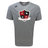 The Southern Pines Youth Rugby Tempo Vapodri T-Shirt by WRS Canterbury features a gray sports tee with a red and black shield displaying "SP" initials and a rugby ball. It's crafted with VapoDri technology for optimal moisture-wicking, ensuring comfort on and off the field.