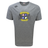 The Winchester Cannons Tempo Vapodri T-Shirt by WRS Canterbury is a grey short-sleeve tee featuring the team crest, sports icons, and lion designs. Made with Vapodri fabric for moisture-wicking comfort during active days.