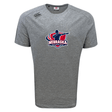 Gray short-sleeve moisture-wicking WRS Canterbury Nebraska Rugby Referee Society Tempo Vapodri T-Shirt with the logo in red, white, and blue on the front center.