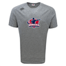 Gray short-sleeve moisture-wicking WRS Canterbury Nebraska Rugby Referee Society Tempo Vapodri T-Shirt with the logo in red, white, and blue on the front center.