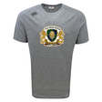 The Old Man Rivah Rugby Tempo Vapodri T-Shirt by Canterbury features a gray short-sleeve design with a lion crest, two gold lions, and “OLD MAN RIVAH” plus “SOLI QUAM CEDERE” on the front. Moisture-wicking for all-day comfort.