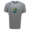 The Kingwood Rugby Tempo Vapodri T-Shirt by WRS Canterbury features moisture-wicking fabric and the club crest, established 2004, with a shield design of crown, tree, horse, and panther.