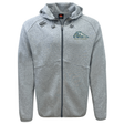 University of New Hampshire Tempo Vapodri Full-Zip Hoodie by Canterbury in gray, featuring a cat logo and “Men’s Rugby” text on the chest.
