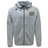 Light grey Winchester Cannons Tempo Vapodri Full-Zip Hoodie by EMB Canterbury, with a hood, a coat of arms crest on the left chest, and a logo on the right shoulder.