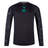 The Ireland 24 Superlight Long Sleeve Training T-Shirt by Canterbury is a black, long-sleeve athletic shirt with subtle sublimated sleeve graphics. It features both the IRFU and Canterbury logos on the chest. This breathable, quick-drying top ensures you stay cool and comfortable during intense workouts.