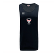 Black sleeveless Superior Rugby Club Tempo Vapodri Singlet by WRS Canterbury with "Superior Rugby" logo, winged S on left chest, VapoDri moisture management, and white Canterbury logo on right shoulder.