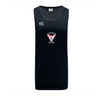 Black sleeveless Superior Rugby Club Tempo Vapodri Singlet by WRS Canterbury with "Superior Rugby" logo, winged S on left chest, VapoDri moisture management, and white Canterbury logo on right shoulder.