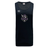 The Cypress Warriors Men's Rugby Tempo VapoDri Singlet by WRS Canterbury is a sleeveless black top made from recycled polyester, with moisture-wicking fabric, the "Canterbury" logo on the right shoulder, and a team emblem on the chest.