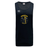The Spartan Youth Rugby Tempo Vapodri Singlet by WRS Canterbury is a black sleeveless jersey made from recycled polyester, featuring a white Canterbury logo and a yellow "Spartan Youth Rugby" helmet emblem on the front.