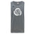 The Missoula All-Maggots Tempo Vapodri Singlet by Canterbury is a gray sleeveless top with a white spiral design on the chest and a small Canterbury logo on the upper left, made from recycled polyester singlet material and featuring moisture-wicking VapoDri technology for enhanced comfort.