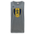 The Gotham Knights Tempo Vapodri Singlet by Canterbury from WRS Canterbury is a gray sleeveless shirt featuring a yellow and blue crest with a lion and the "GKRFC NYC" text. It includes Canterbury branding in the top left corner and is made from recycled polyester, incorporating VapoDri technology for enhanced performance and comfort.
